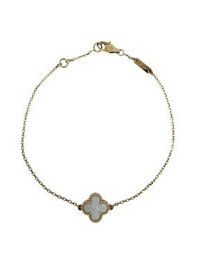 Van Cleef & Arpels Bracelet Sweet Alhambra Adjustable Yellow Gold & 18K Mother